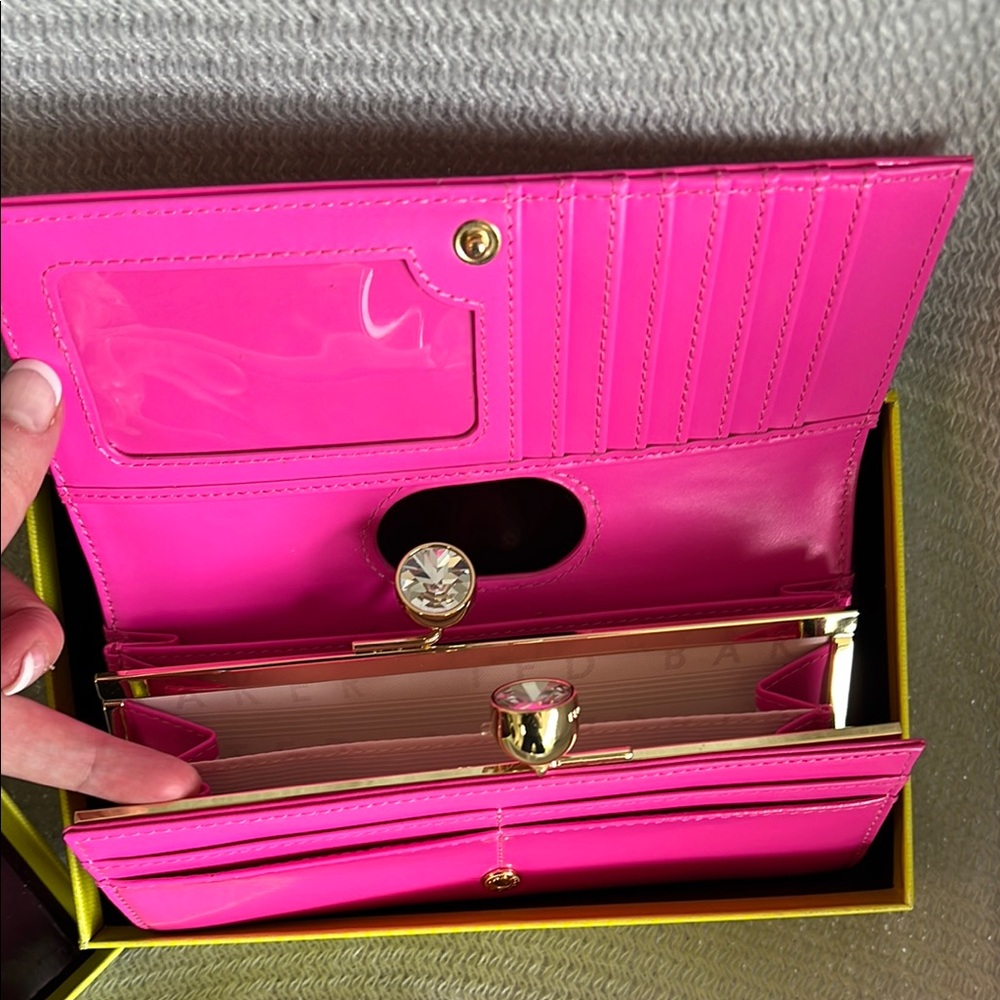 Ted Baker Pink Wallet with Gold Accents - Picture 3 of 4